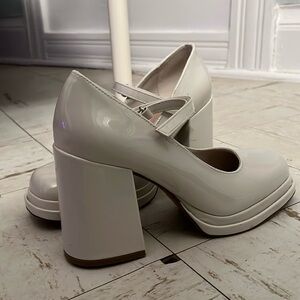 Steve Madden Minglee White/Cream Patent